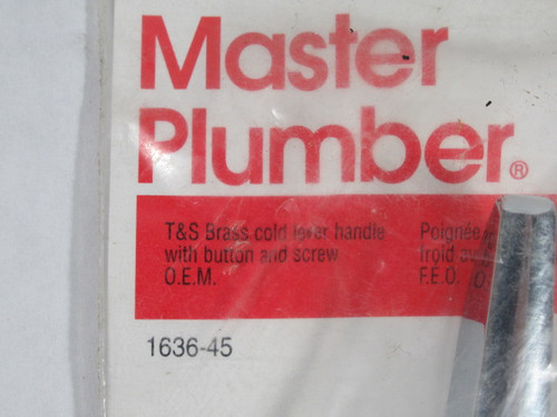 Master Plumber 171TC Cold Lever Handle W/ Button and Screw ! NWB !