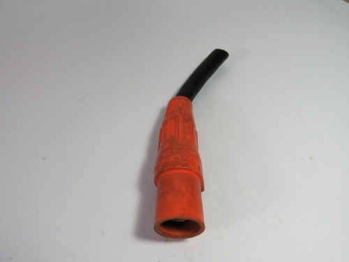 Leviton 16D23-UO Orange Industrial 1-Pole Male Plug 600V 400A USED