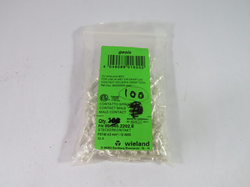 Wieland 05.545.2202.8 Male Contact 100V 32A PST40I1C 100-PK ! NWB !