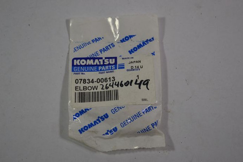 Komatsu 07834-00613 Elbow ! NWB !