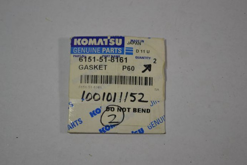 Komatsu 6151-51-8161 Turbocharger Oil Gasket 2-Pack ! NEW !