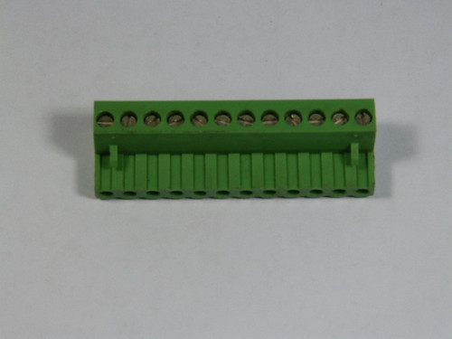 Phoenix Contact MSTB2.5-5.08/12 Contact Block 10A 250V 12 Position Green USED
