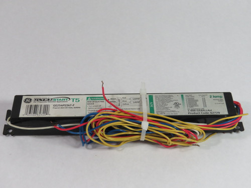 General Electric GE254PS347-F Electronic Ballast Code 62729 347V 50/60Hz USED