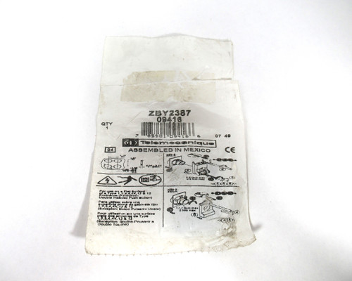 Telemecanique ZBY-2387 STD N/P Holder Mrkd Hand On/Off *Ripped Bag* NWB