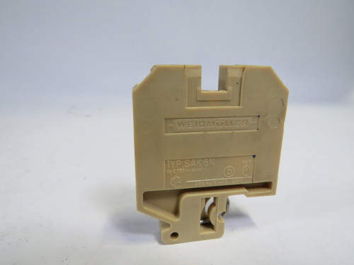 Weidmuller SAK-6N Beige Feed-Through Terminal Block Lot of 20 750VAC 600V USED