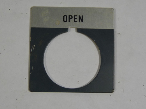 Allen-Bradley 800T-X531 Legend Plate Standard Aluminum OPEN USED