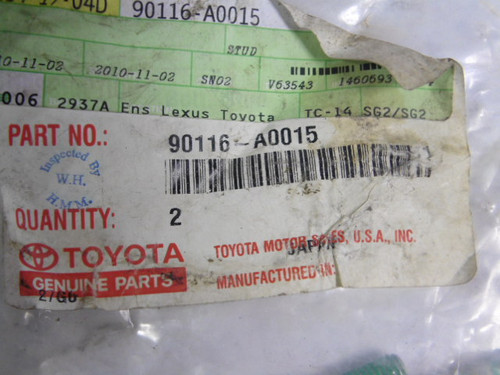 Toyota 90116-A0015 Rear Differential Carrier Bolt Set ! NWB !