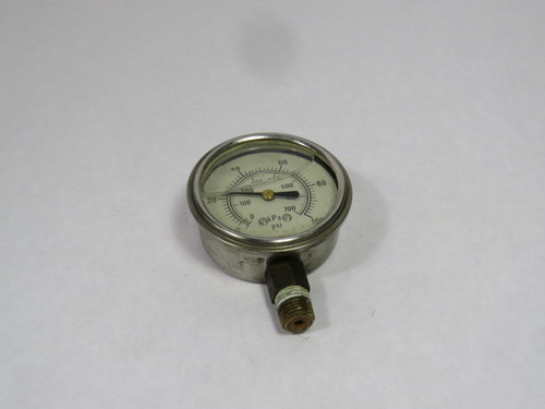 Marsh GG25100L4 Liquid Filled Pressure Gauge 0-100 PSI 1/4" NPT 2.5" Size USED
