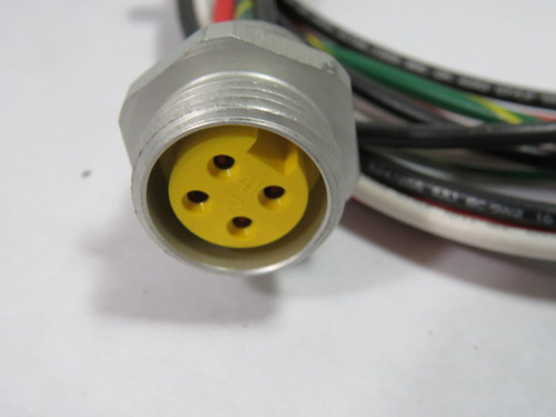 Balluff BCC0CU7 7/8" Female 4 Pole Cable Connector 600VAC/DC 10A USED