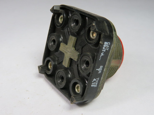 Allen-Bradley 800T-A6 Push Button Red Flush Head No Contact Block USED