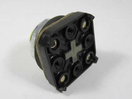 Allen-Bradley 800T-B9 Series T Push Button Yellow Extended Head No Contacts USED
