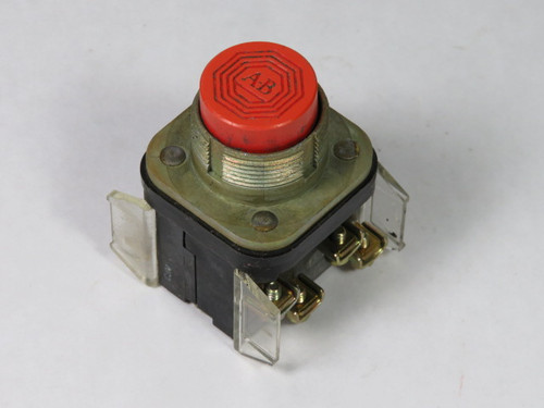 Allen-Bradley 800T-B6B Ser N Push Button 2NO 2NC Red Extended Head USED