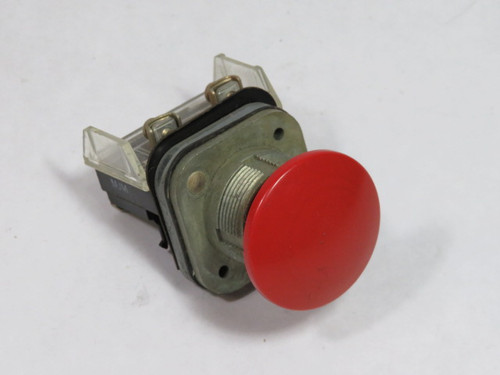Allen-Bradley 800T-D6D2 Series N Push Button 1NC Red Mushroom Head USED