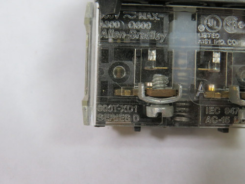 Allen-Bradley 800T-B6D1 Series T Push Button 1NO Red Extended Head USED