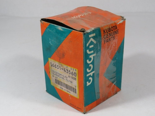 Kubota 16631-43560 Fuel Filter Element Damaged Box NEW