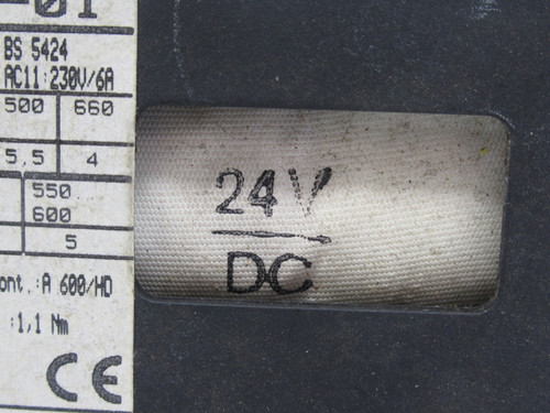 Entrelec Schiele DL4KDC-01-06 Contactor 24VDC Coil 1NC 22A 3Ph USED