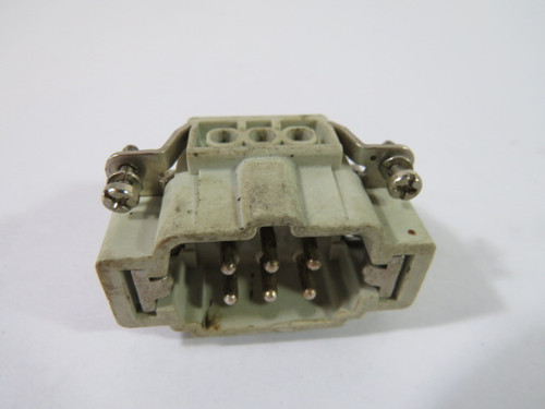 Harting HAN 6 E-M 16A 500V 6-Pin Male Connector USED