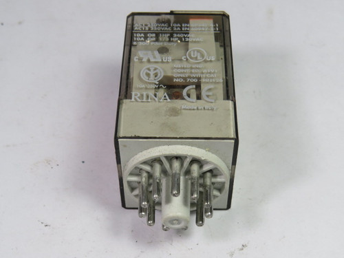 Allen-Bradley 700-HA33A1 Tube Base Relay 120VAC Series D USED
