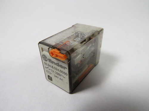 Finder 55.34.8.024.0050 Relay 7 Amp 250 Volt 24 Vac Coil USED