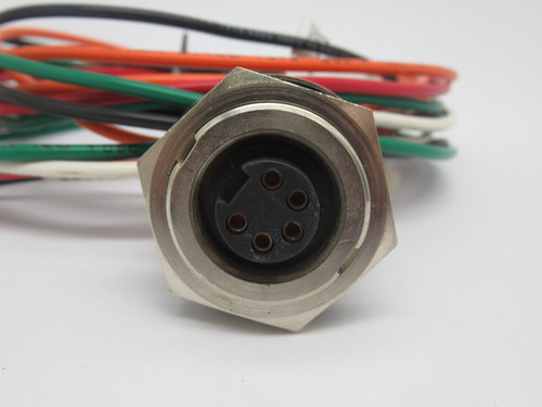 Turck RKFP56-3M Single Ended Female Receptacle 7/8" 5 Wire 600V 10A 1 Meter USED