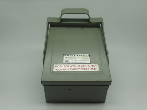 Hydel FE5733 Flex-A-Plug 30A 600V 3PH *CRACKED/FADED LABEL* USED