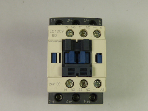 Telemecanique LC1-D09-BD Contactor 600Vac 9Amp 24Vdc USED
