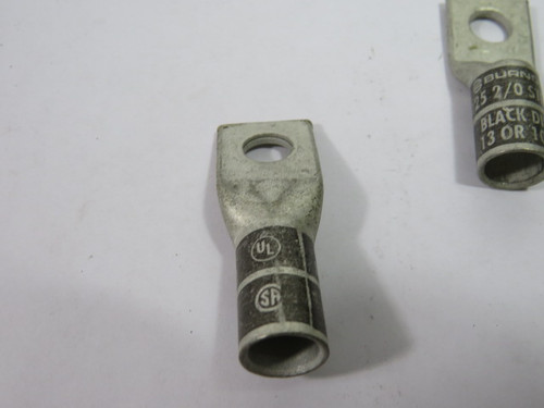 Burndy YAL26T38 Compression Lug Black 13 0.39" Hole 5-PACK SHELF WEAR ! NOP !