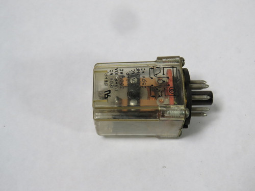 Potter & Brumfield KRP11AN-120 Power Relay 120VAC 10A 8-Pins USED