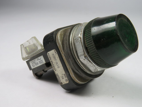 Allen-Bradley 800T-Q10G Series N Universal Pilot Light 120V Green Lens USED