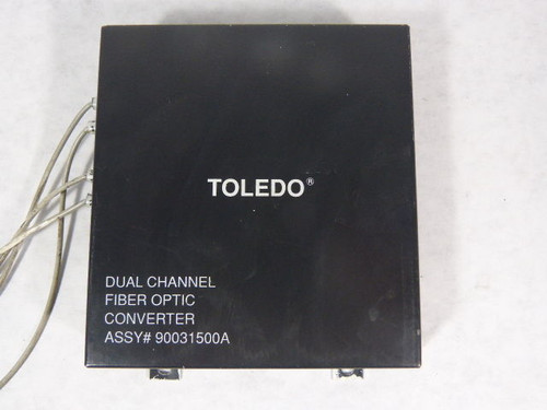 Toledo 90031500A Dual Channel Fiber Optic Converter USED