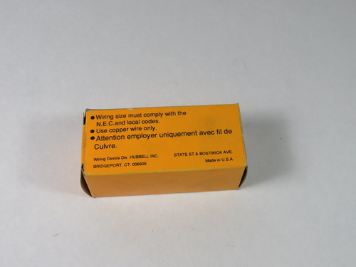 Hubbell HBL1202L Lock-Switch 15A 120-277VAC 2P ! NEW !