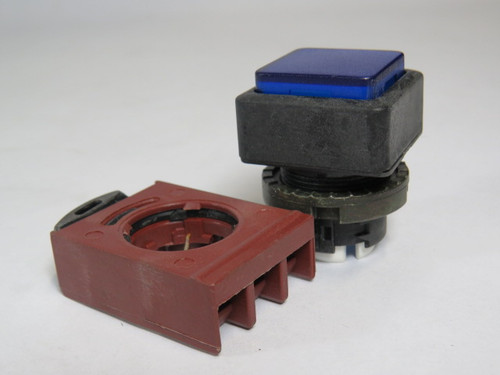 General Electric P9SLLD Pilot Light Push Button Blue ! NWB !