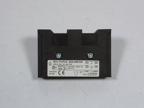 Moeller HL11-P1/P3Z Auxiliary Contact Block 1NO-1NC 10A 500V ! NEW !