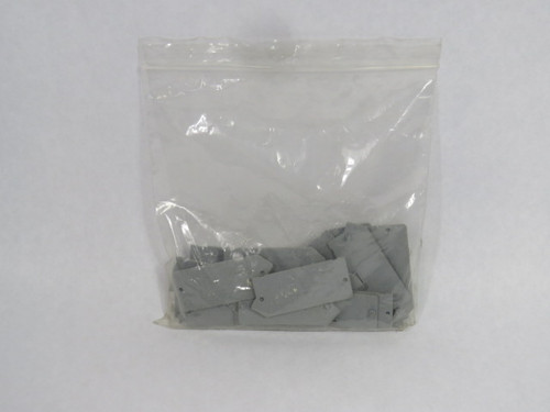 Connectwell CSFL-EP-U Terminal Block End Plate LOT OF 20 GREY USED