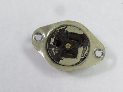 Hubbell HBL5258 Straight Blade Plug 15A 125V 3W 2P USED
