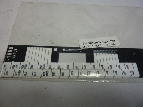 Allen-Bradley 96843006 PLC SLC 16B0 Label Kit ! NEW !