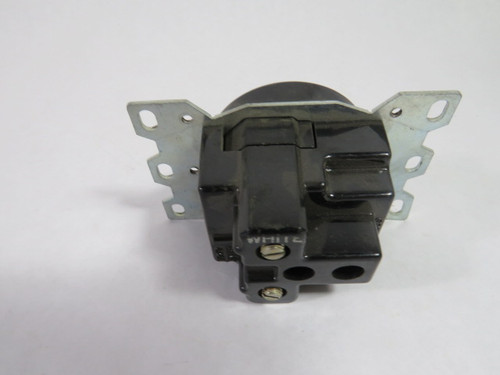 Hubbell 9308 Flush Receptacle 30A 125V 2P 3W USED