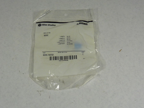 Allen-Bradley 800E-N65B Replacement Lamp Blue 6VAC/DC ! NEW !