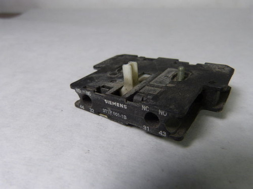 Siemens 3TY6501-1B Auxiliary Contact Block Right 1NO/1NC USED