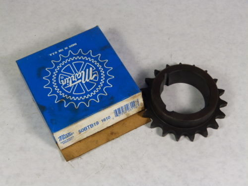 Martin 50BTB19 Taper Bushed Sprocket 1/2"-1-5/8"B 19T 50C 5/8"P *BOX DMG* NEW