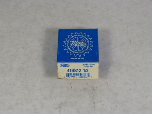Martin 41BS12-1/2 Roller Chain Sprocket 12 Teeth 41 Chain 1/2"P *Open Box* NEW