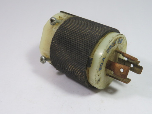 Hubbell 2421 Twist-Lock Plug 20A 250V 3P 4W USED