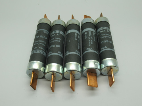 Gould Shawmut CRS80 Time Delay Fuse 80A 600VAC 5-Pack DAMAGED BOX NEW