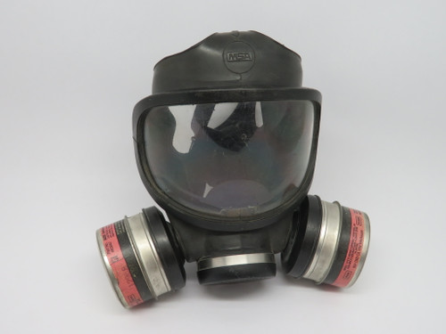 MSA 471286 Ultra Twin Medium Full Face Piece Respirator w/460842 USED