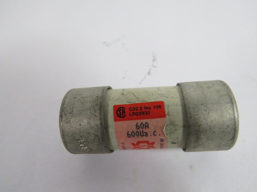 Brush 60CJ Fuse 60A 600VAC USED