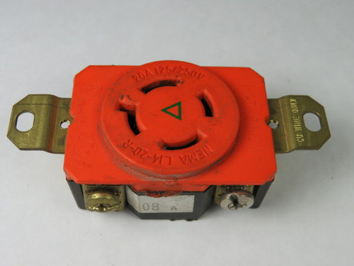 Pass & Seymour IGL1420-R Turnlok Receptacle 20A 125/250V 4W 3P USED