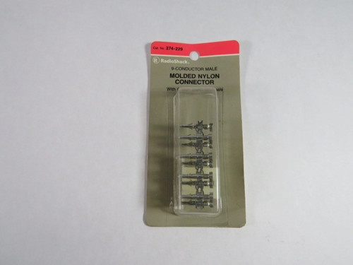 Radio Shack 274-229 Molded Nylon Connector 9-Conductor Male 250V 8A NEW