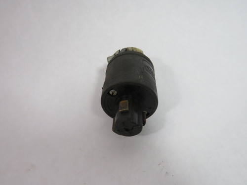 Hubbell 23005GB Male Locking Plug 10A 250VDC 280VAC 20A 125V 3W 2P USED