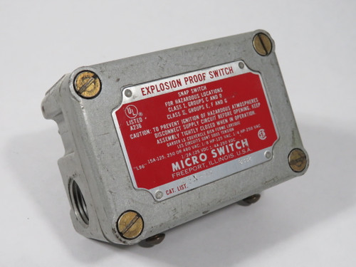 Microswitch EX-AR8332 Explosion Proof Limit Switch 15A@125/250/480VAC USED
