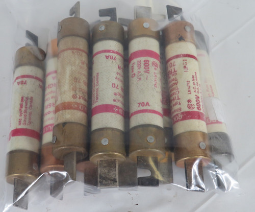 Gould Shawmut TRSR70 Time Delay Fuse 70A 600VAC Lot of 10 USED